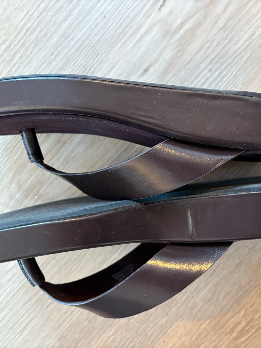 Zara Women’s Platform Thong Sandals in Dark Brown - Picture 5 of 5
